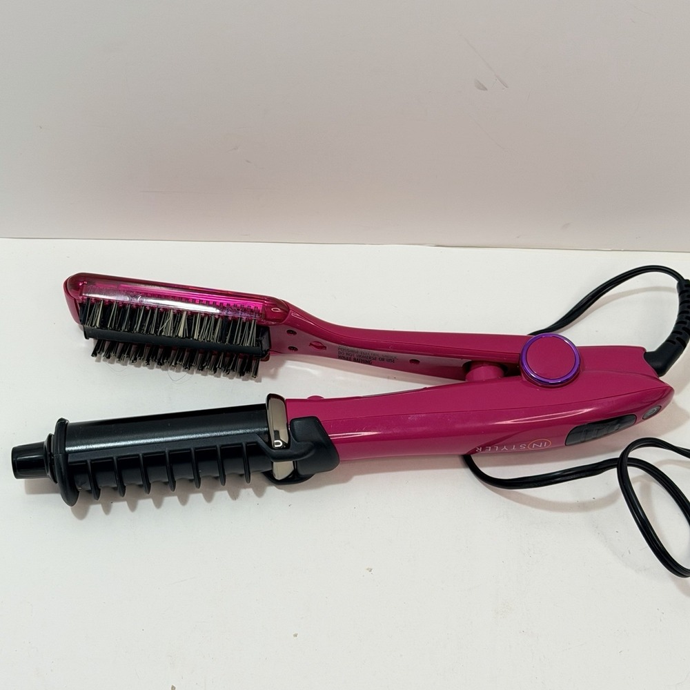 InStyler Model IS2.1-1001 Rotating Hot Iron Hair Straightener PINK Works